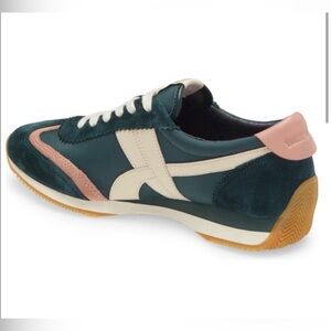 Tory Burch Hank sneakers shoes green white moon leather lace up athletic sz 6.5M